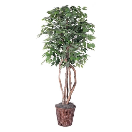 Vickerman Frosted Maple Executive Everyday Tree in Rattan Container - 6 ft. TEX1760